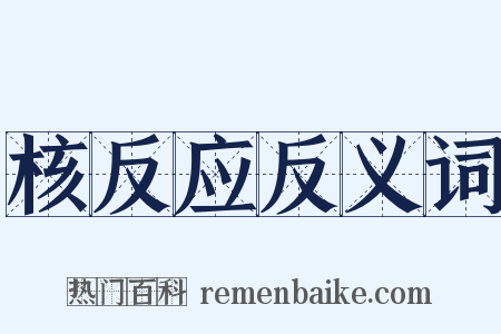 核反应反义词是什么意思的图片